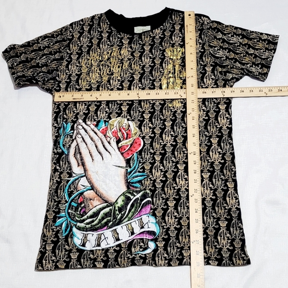 Christian Audigier Los Angeles Our Lady Of Guadalupe Prayer Hands Faith Sz XXL - Picture 6 of 8